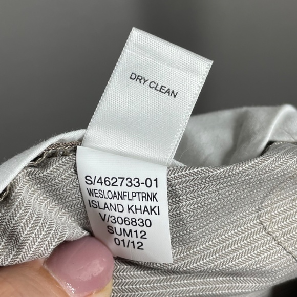 NEW Banana Republic Pants Womens 8 brown pin stripe sloan flare preppy classic - Picture 9 of 12